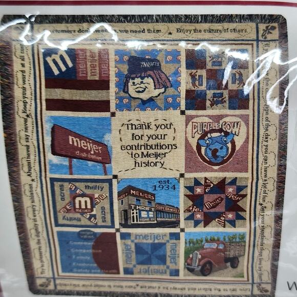 Unbranded Other - New Meijer Grocery Store Retirement Cotton Throw Blanket Tapestry 60x52